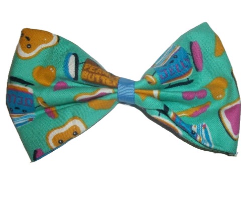 Peanut Butter & Jelly Fabric Hair Bow *