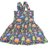 Trick or Treat Dino Halloween Suspender Skirt Dress