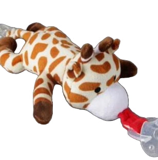 Giraffe Mini Stuffie Pacifier Clip Binkie Buddie
