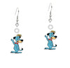 Cartoon Blue Dog Earrings