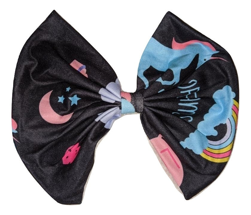 Happy Unicorn Fabric Hair Bow