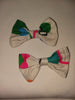 Lil Book Worm Fabric Hair Bow 2pc Set