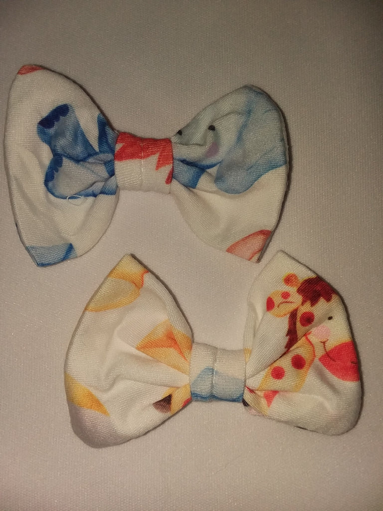 Play Time Fabric Hair Bow 2pc Set