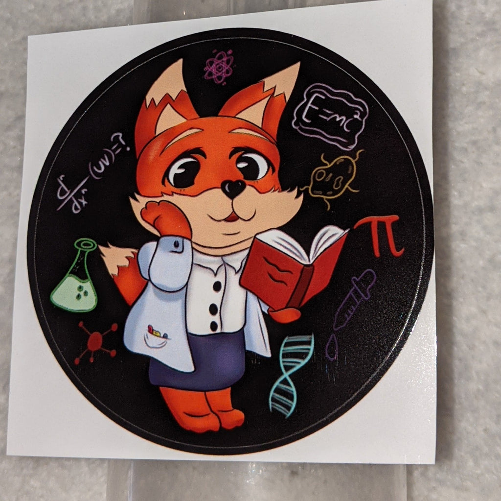 Professor Fox Vinyl Sticker