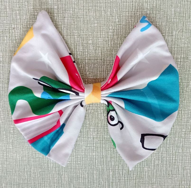 Lil Book Worm Fabric Hair Bow