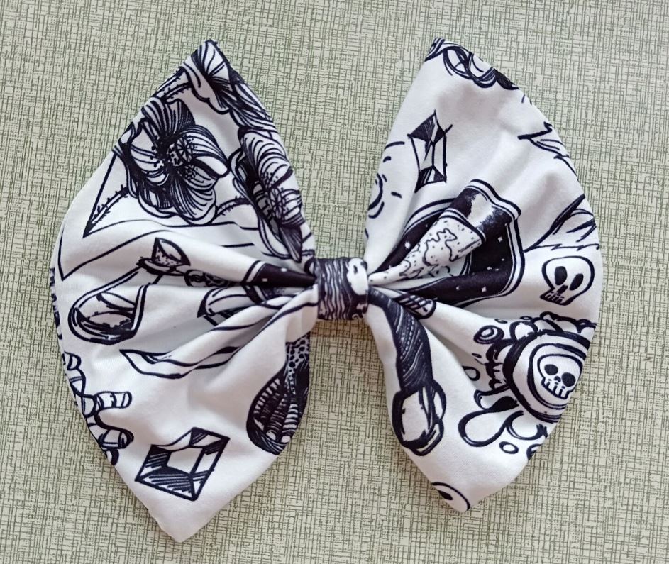 Lil Goth Baby Fabric Hair Bow
