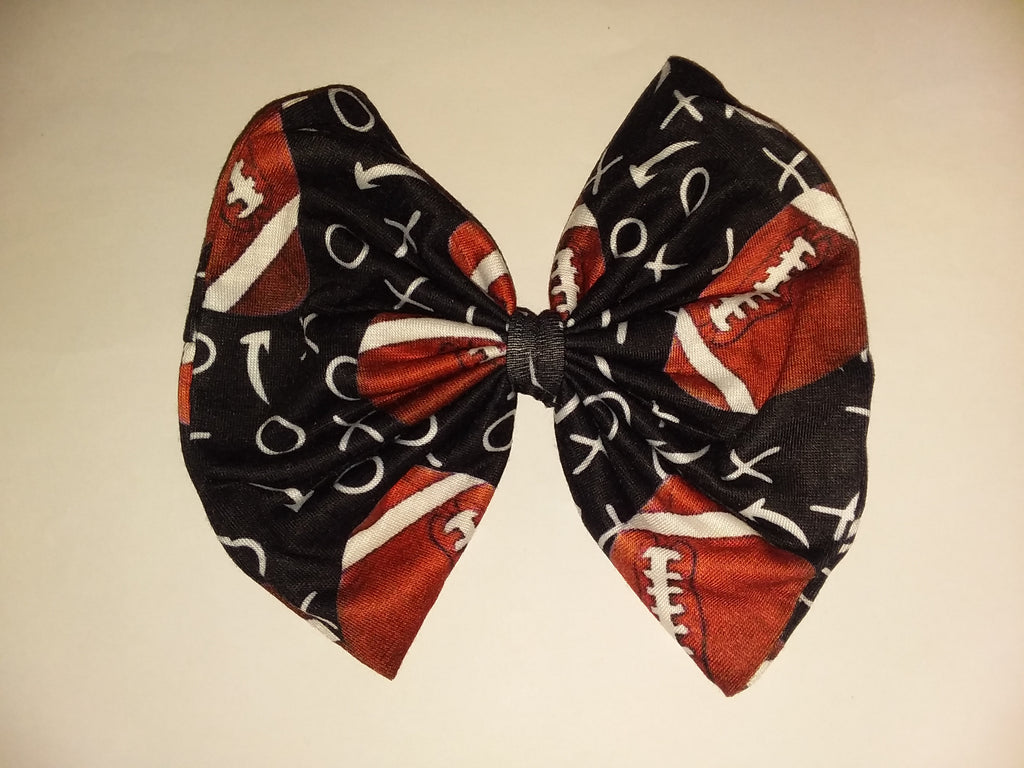 Touchdown Football Fabric Hair Bow