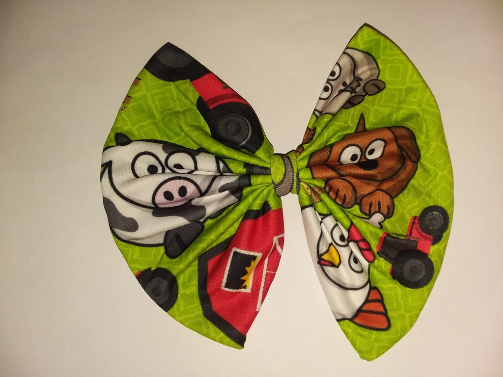 Lil Farmer Fabric Hair Bow