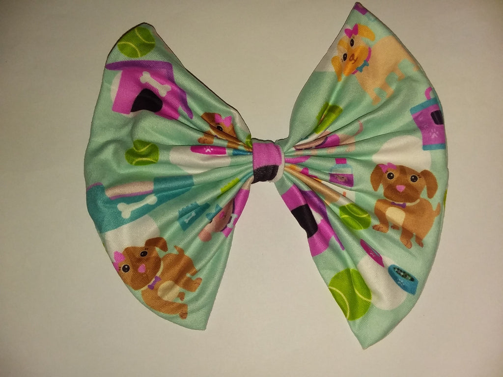 Lil Pup Fabric Hair Bow