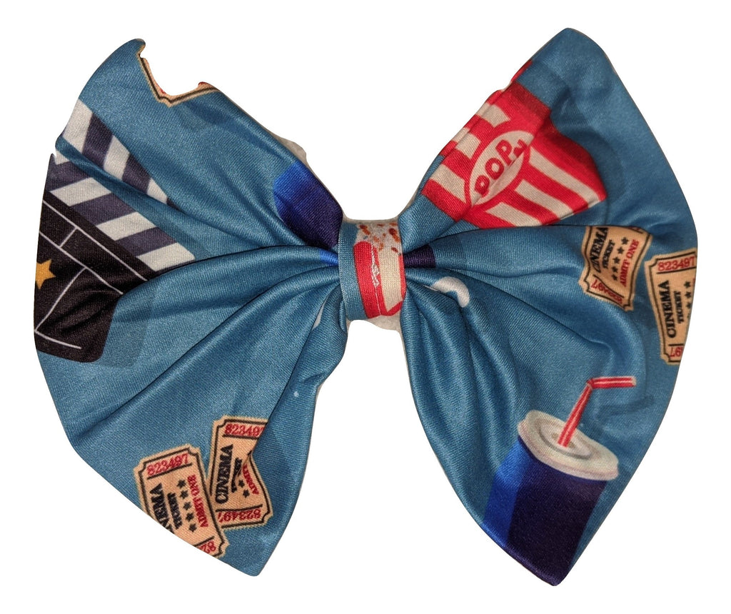Movie Night Fabric Hair Bow