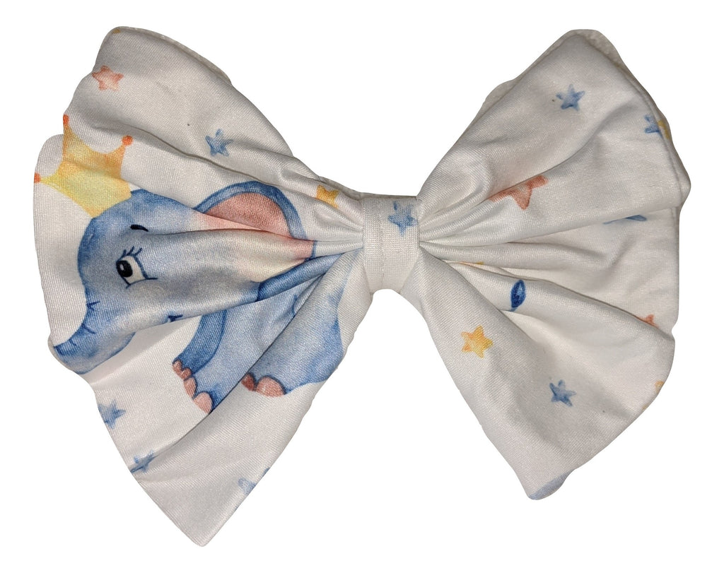 Royal Elephant Fabric Hair Bow