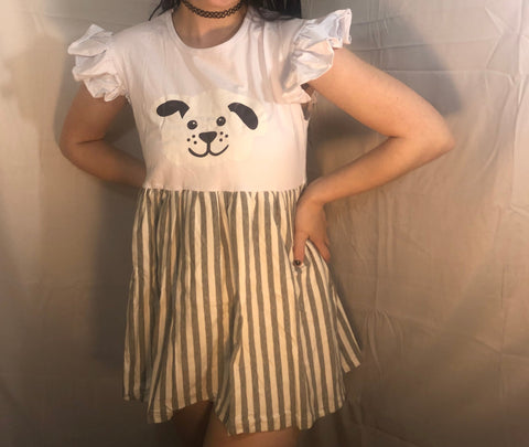 Pretty Puppy Ruffle Sleeve Dress second image