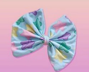 Lucky Stars Fabric Hair Bow