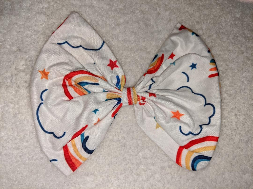 Over The Rainbow Fabric Hair Bow