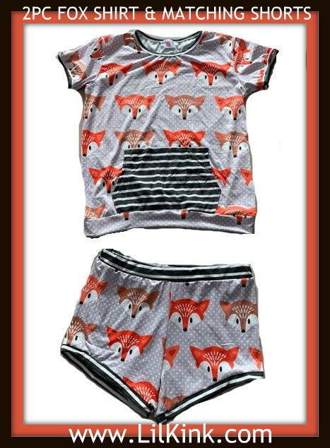 Fox 2pc Shirt & Shorts Set