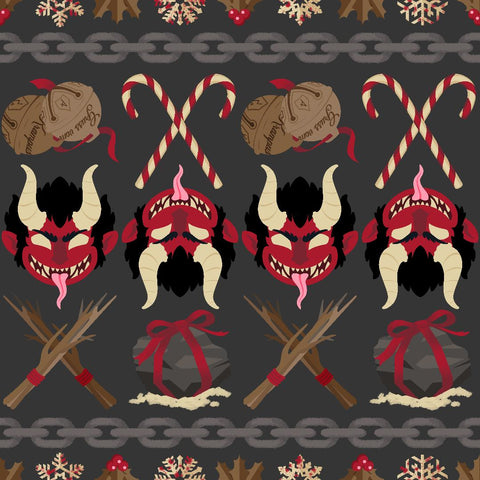 Merry Krampus Fabric Hair Bow second image