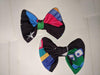 Lil Book Worm Black Fabric Hair Bow 2pc Set