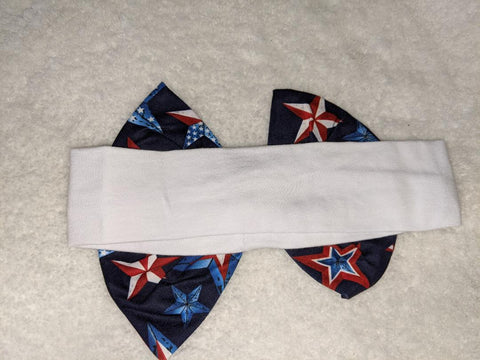 Independence Day White Red Stars Fabric Hairband second image