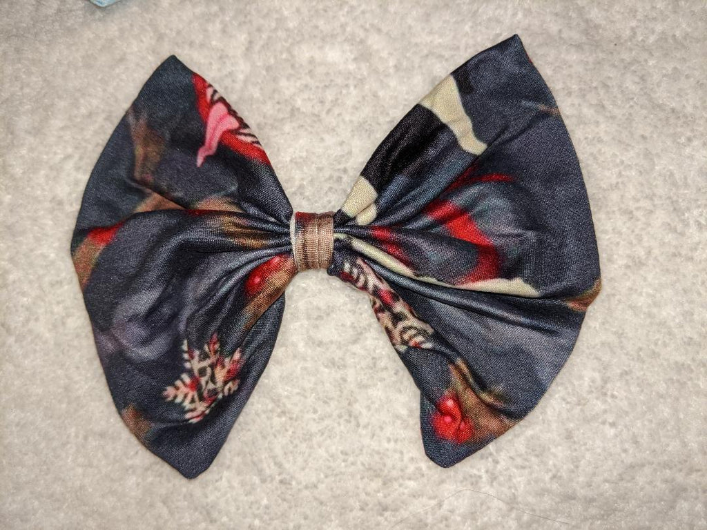 Merry Krampus Fabric Hair Bow