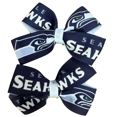 Football Hair Bow 2pc Set second image
