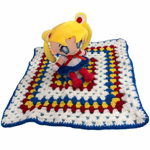 Anime Handmade Crochet Toy Lovey Security Blanket second image