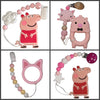 Pig Variety Silicone Chewing Teether