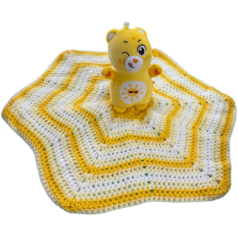 Bear Handmade Crochet Toy Lovey Security Blanket second image