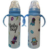 Gear Head Robots Baby Boy 8oz Stainless Steel Bottle