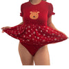V1 Holiday Reindeer TuTu Romper Dress
