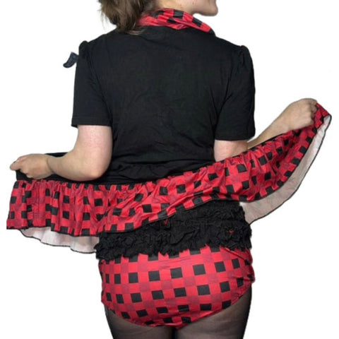 Christmas Little Bear Black & Red Bloomer Shorts second image