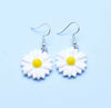 Boutique Earrings White Flower