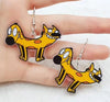Boutique Earrings Cat & Dog Cartoon