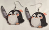 Boutique Earrings Penguin with Knife