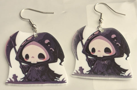 Death Halloween Earrings second image