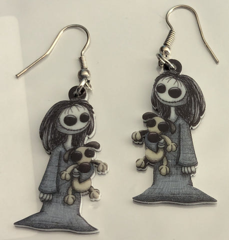 Skull Halloween Earrings second image