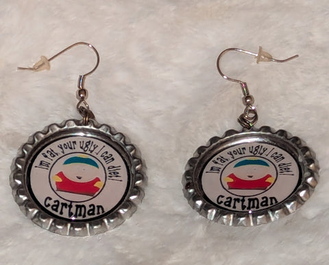 Boutique Earrings Bottlecap TV Cartoon Kids second image