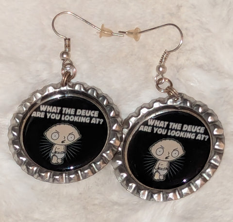 Boutique Earrings Bottlecap TV Family second image