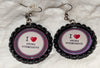 Boutique Earrings Bottlecap I Love Being Submissve
