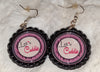 Boutique Earrings Bottlecap Let's Cuddle