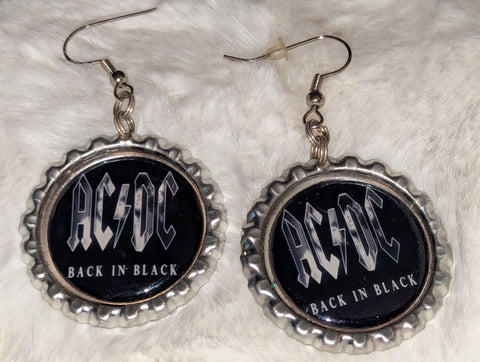 Boutique Earrings Bottlecap Music second image