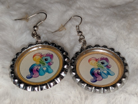 Boutique Earrings Bottlecap Pony second image