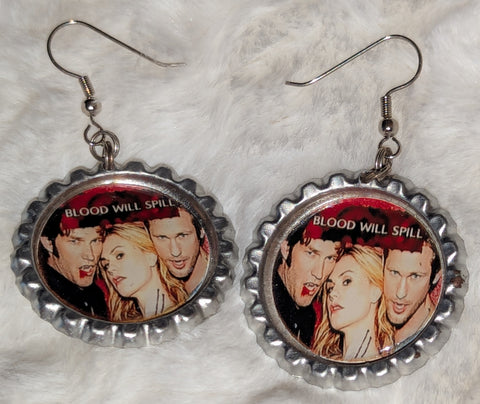 Boutique Earrings Bottlecap Vampires & Zombie second image