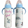 Baby Girl Ellie the Elephant 8oz Stainless Steel Bottle