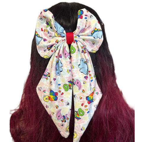 Pride Dinos Large Handmade Hair Bow second image