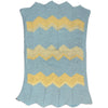 Knitted Blanket Blue/Yellow