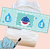 Shark Landing Strip Diaper Sticker CrinkleButtArt