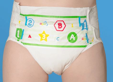 ABU PreSchool Plastic 1 Pack Adult Diaper (10 Diapers) Full Pack second image