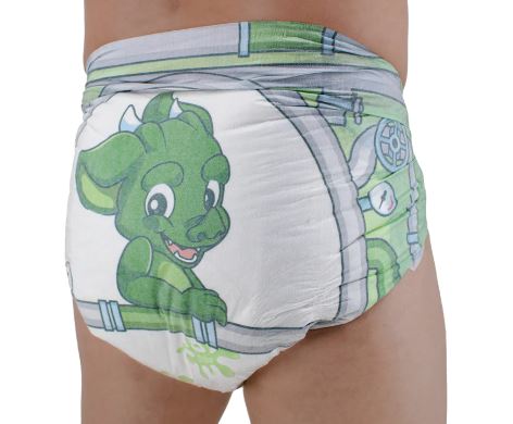 Tykables Potty Monsters ABDL 1 Adult Diaper Sample second image