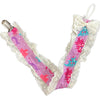 Purple Dinos Ruffle Deluxe Pacifier Clip