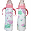 Baby Girl Validated Bunnies 8oz Stainless Steel Bottle
